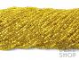 Silver Lined Yellow Square Hole 11-0 Seed Bead Hank